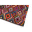 Tapis géométrique rouge / ivoire / violet en laine fabriqué à la main 6 pi 6 po x 9 pi 1 po Madee