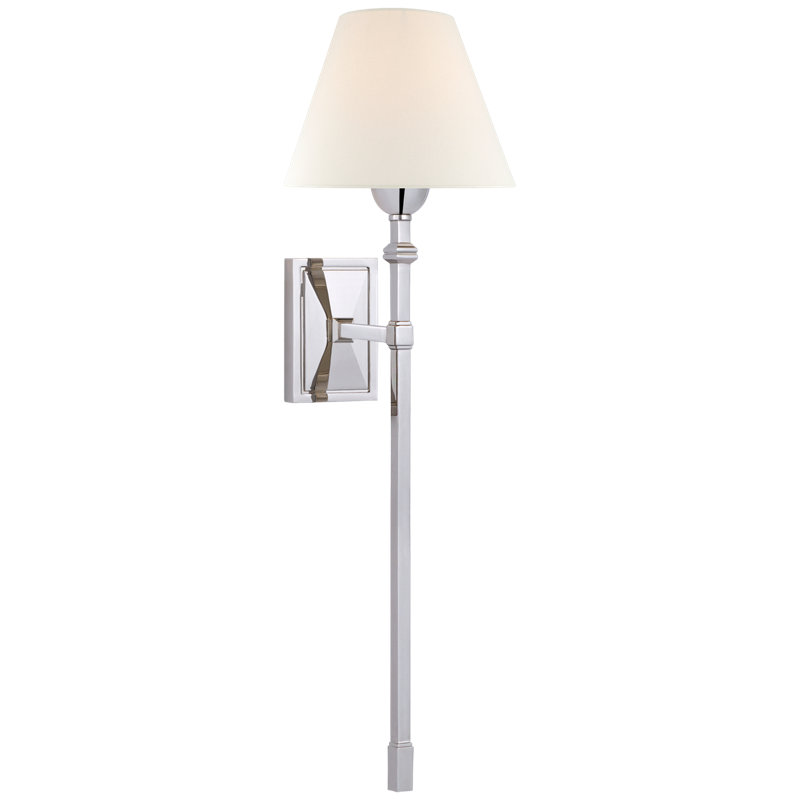 Alexa Hampton Jane Large Single Tail Sconce, Polished Nickel