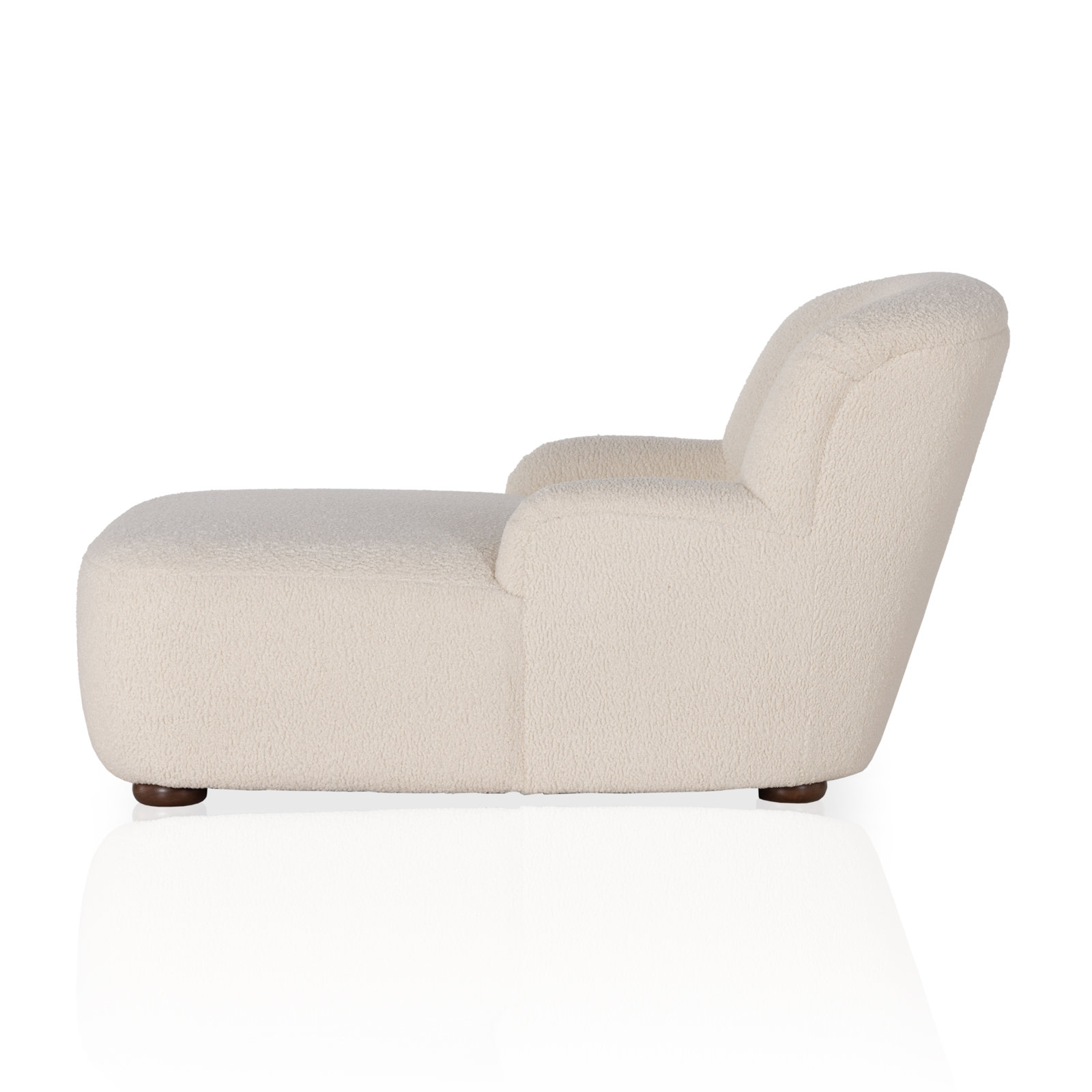 Alura 36" W Lounge Chair, Ecru Luxe Boucle