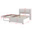 Lit plateforme tapissier avec lit gigogne-413692908