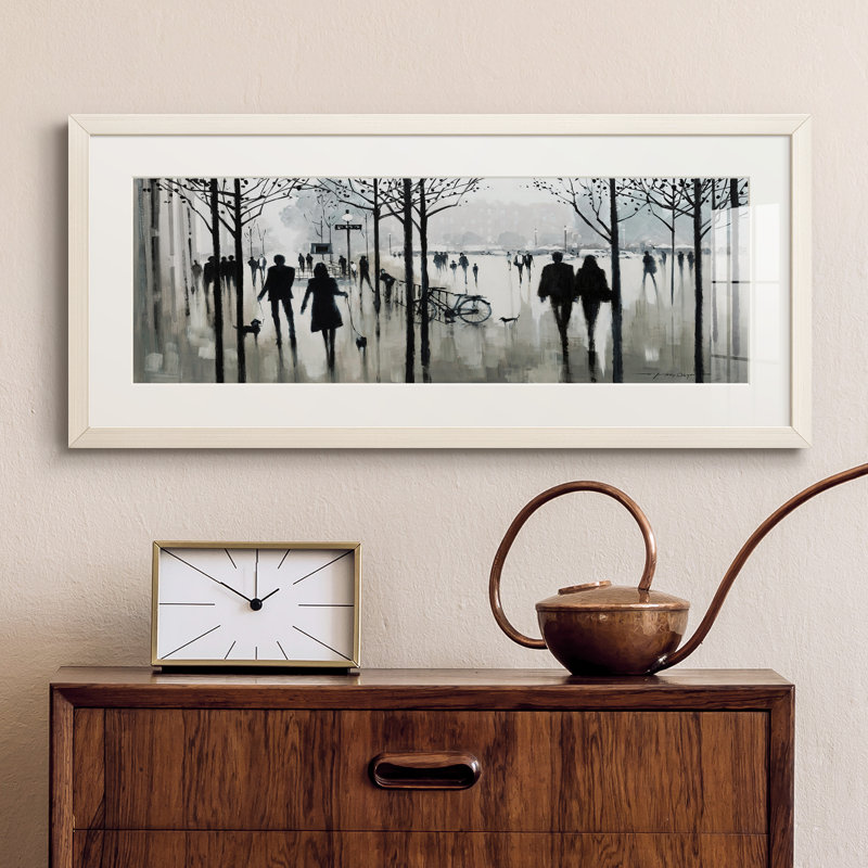 Peinture sur papier encadrée