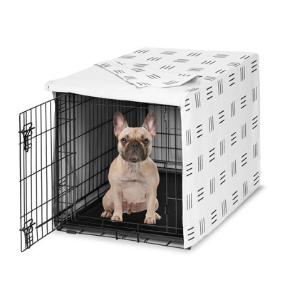 Housse de cage pour chien blanche et noire Boho Hatch par Sweet Jojo Designs