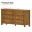 Commode en bois massif 6 tiroirs l 59,84 po