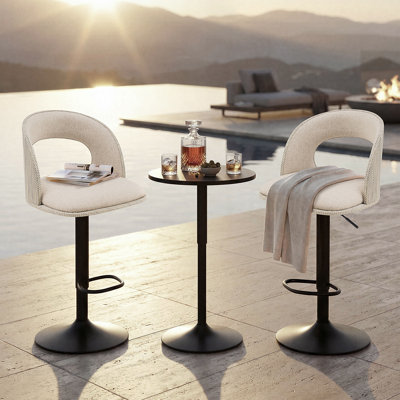Outdoor Waterproof Textilene Swivel Bar Chair