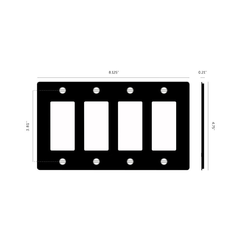 Plaque 4G / sans logo, Laiton