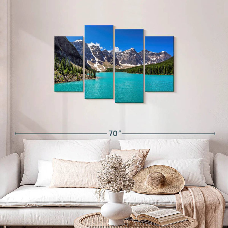 Alvord turquoise, lac Moraine, H 27 po x l 43 po