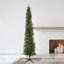 Home Heritage 9 Foot Pre-Lit Artificial Stanley Pencil Christmas Tree With Stand