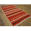 Tapis de style transitionnel antique rouge intense des années 1890 de 4 pi 4 po x 7 pi 2 po Navajo