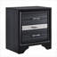 Table de chevet noire moderne à 3 tiroirs avec rangement pour bijoux