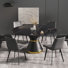 Ensemble de table de salle à manger 6 pièces avec chaises en similicuir, ensemble de salle à manger 7 pièces