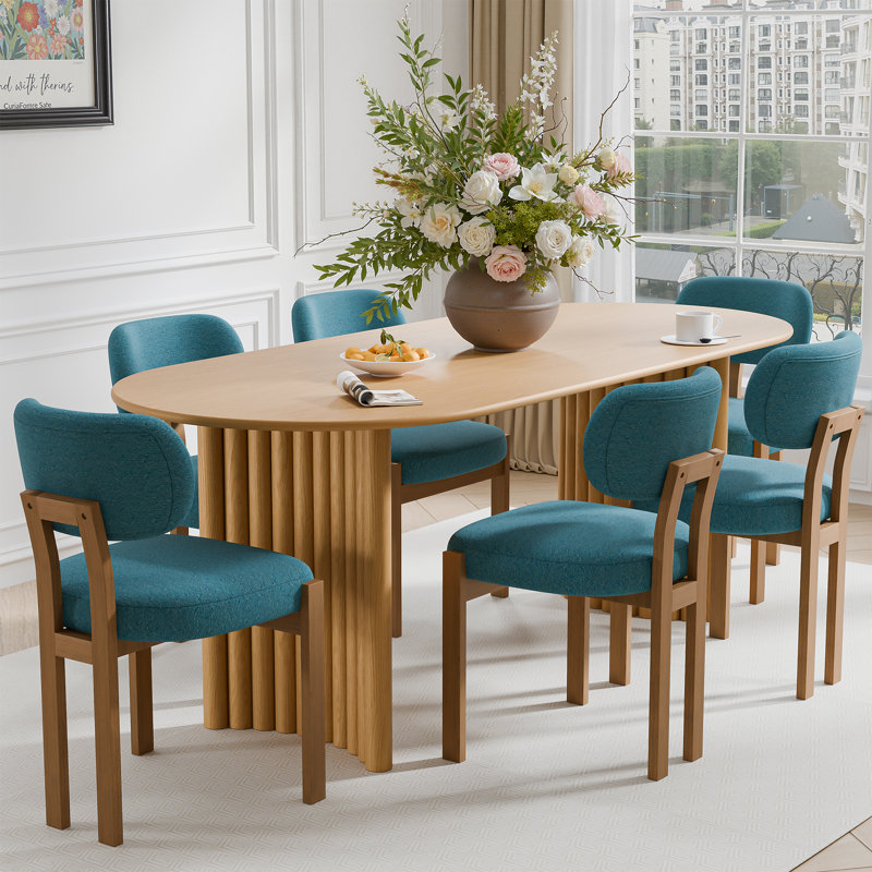 Ensemble de salle à manger pour 6 personnes, Vert