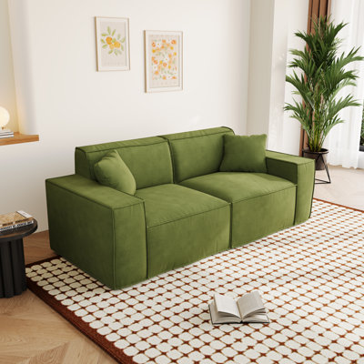 Canapé modulaire moderne 80,2 po, canapé modulaire moderne avec sièges profonds et coussins rembourrés en chenille pour la chambre à coucher