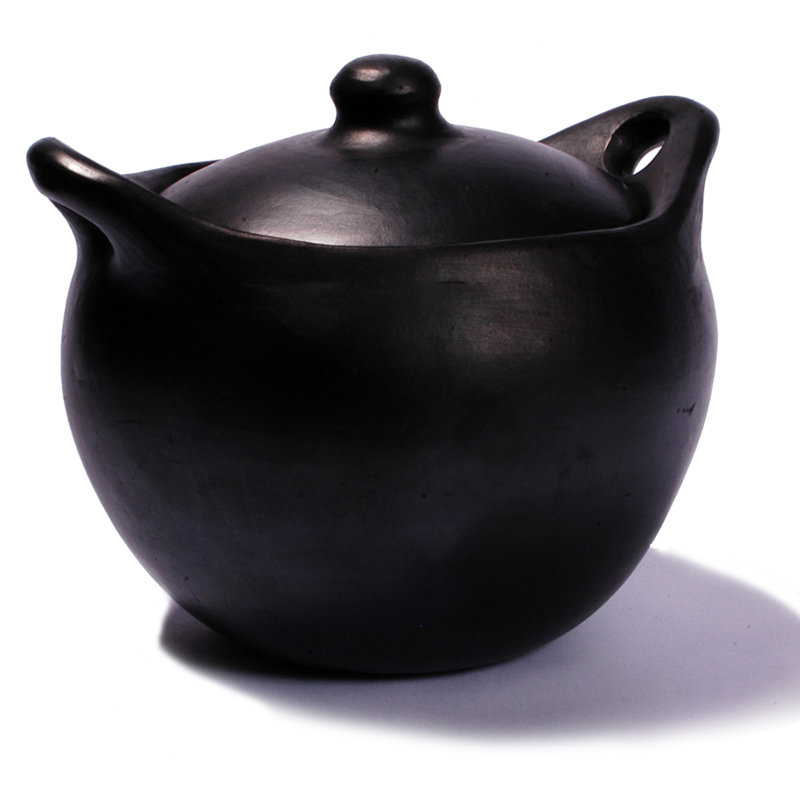 Pot à soupe moyen antique 4 pintes La Chamba, ensemble de 4 PTE, Noir
