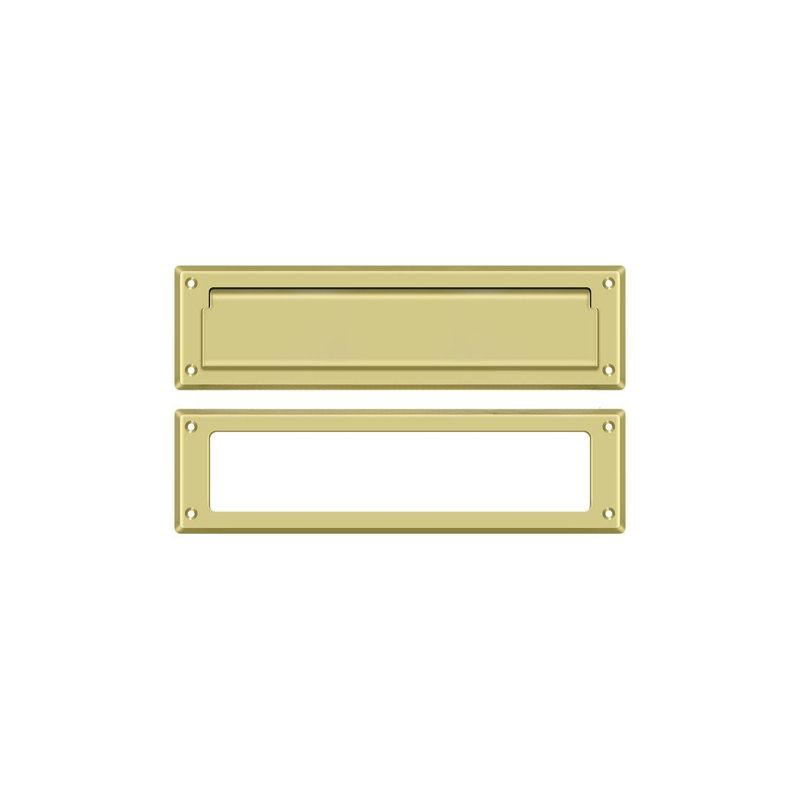 Deltana MS0030U5 Mail Slot; Heavy Duty; Antique Brass Finish, Polished Brass