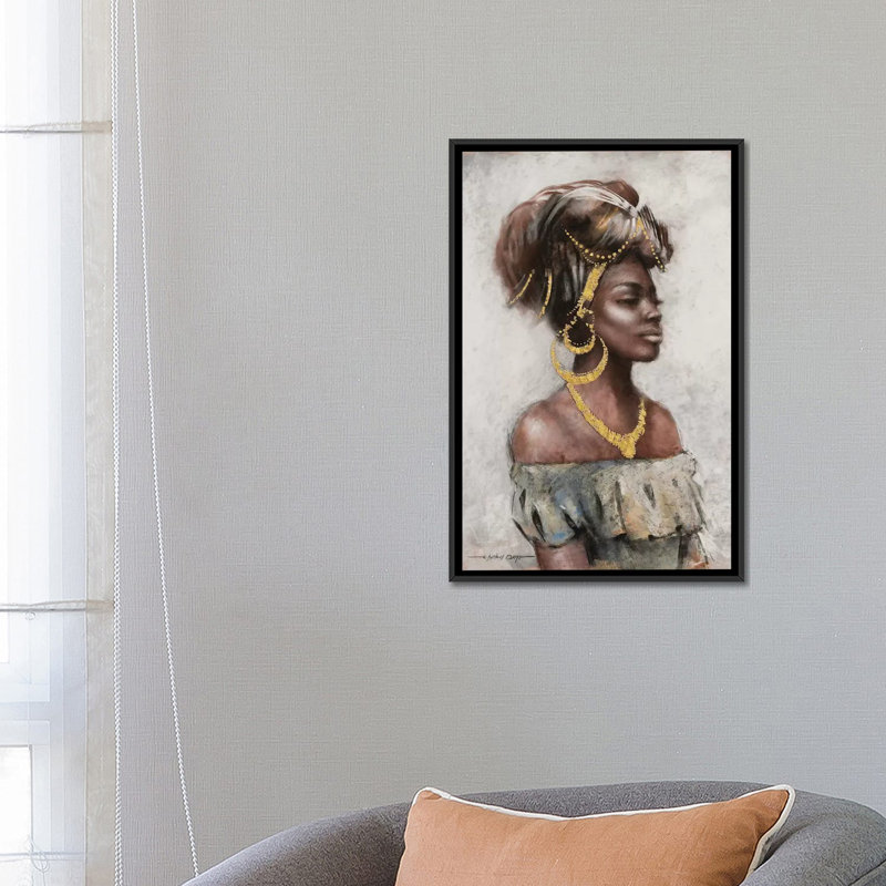 Beauty and Grace par E.A. Orme - peinture sur toile tendue, H 26 po x l 18 po x 1,5 po, Toile avec cadre noir