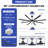 Solida 96'' Ceiling Fan with LED Lights