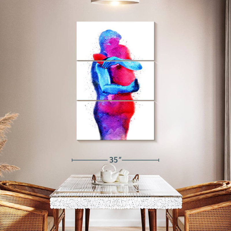 Couple Hardie embrassant, H 45 po x l 28 po