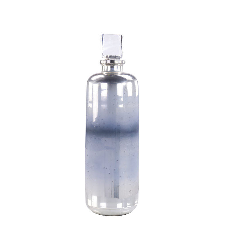 Petite bouteille en verre Mercurial, H 9,25 po x l 9,25 po x P 7 po