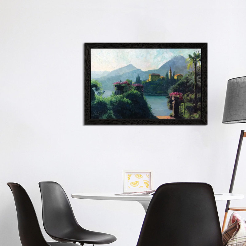 Lake Como, Italy - Wrapped Canvas Painting, Black Framed, 66.04 cm H x 45.72 cm W