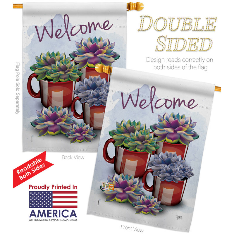 Double Sided 40'' H x 28'' W Polyester House Flag
