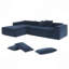 Canapé modulaire, modulaire minimaliste 111,5 po x 72 po, chenille résistante aux plis, conception en forme de L, sans assemblage-590793520