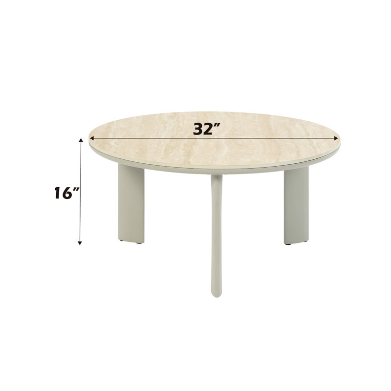 Table basse à surface en céramique grise, avec un cadre au design attrayant