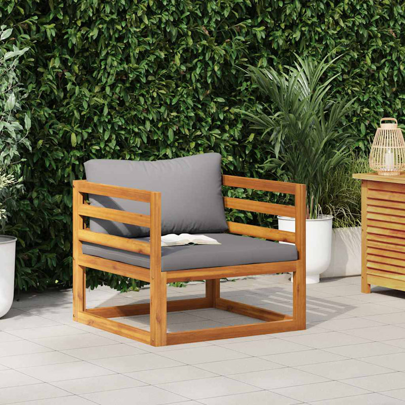 Iohannes Patio Chair with Cushions, Gray