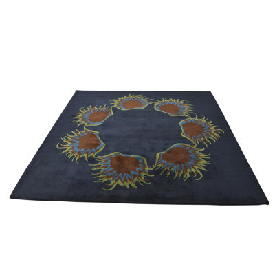 Tapis carré bleu marine 7 pi Pineland