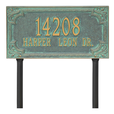 Signature Series 2-Line Lawn Address Sign