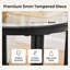 Table d'appoint ronde moderne de 50 cm (19,7 po) avec plateau en verre et rangement à 2 niveaux-317943096