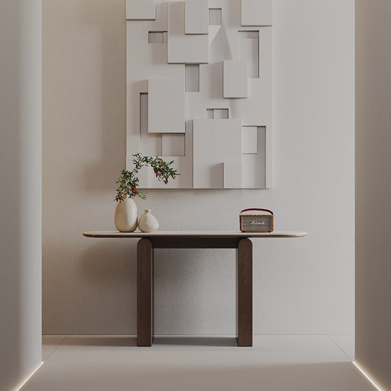 Console en pierre frittée de style italien, H 33,4 po x l 47,2 po x P 13,7 po