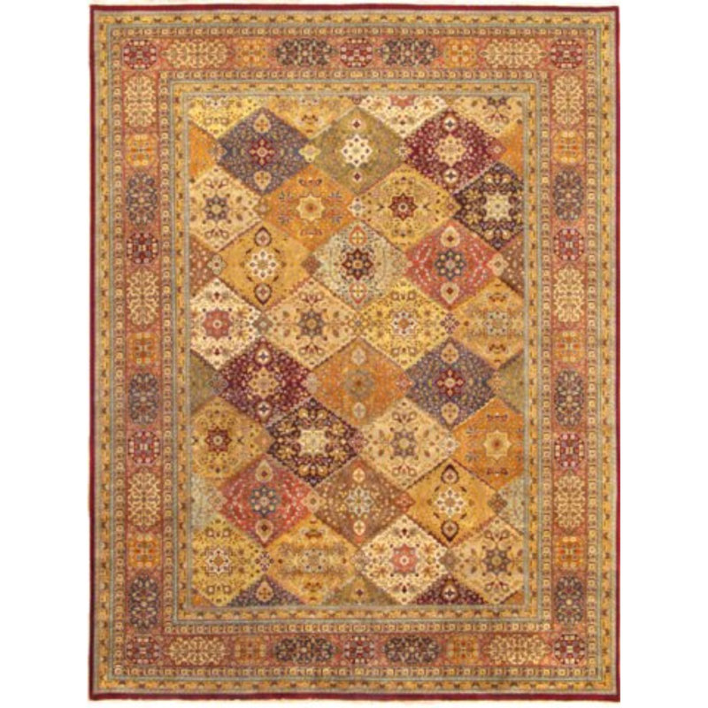 Baku Hand Knotted Wool Oriental Area Rug in Orange/Beige/Brown, Rectangle 3' x 18'