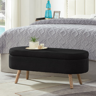 Banc de rangement avec repose-pieds ovale Luxury