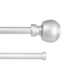 Fast Fit™ Fast Fit™ Easy Install Nickel Adjustable 0.625" Double Curtain Rod