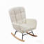 Fauteuil berçant crème blanc Teddy