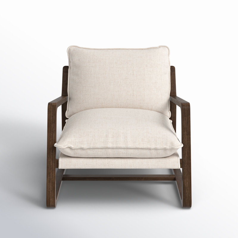 Ace Chair, Surrey Olive, Burnt Parawood, Thames Cream Performance Weave