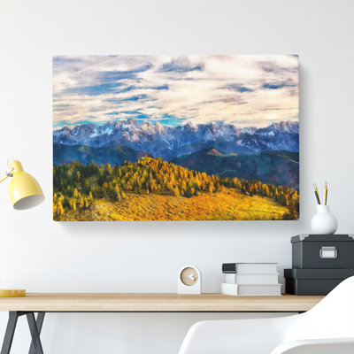 View Of The Alps In Austria - Wrapped Canvas Print