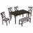 6-Piece Kitchen Dining Table Set Wooden Rectangular Dining Table-248804819