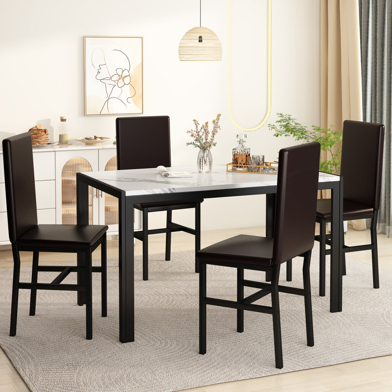 4 - Person Dining Set, White