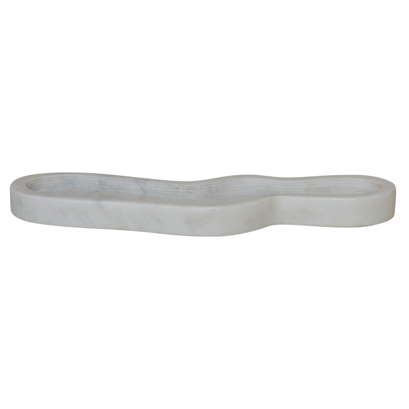 Organic-Shaped Marble Tray