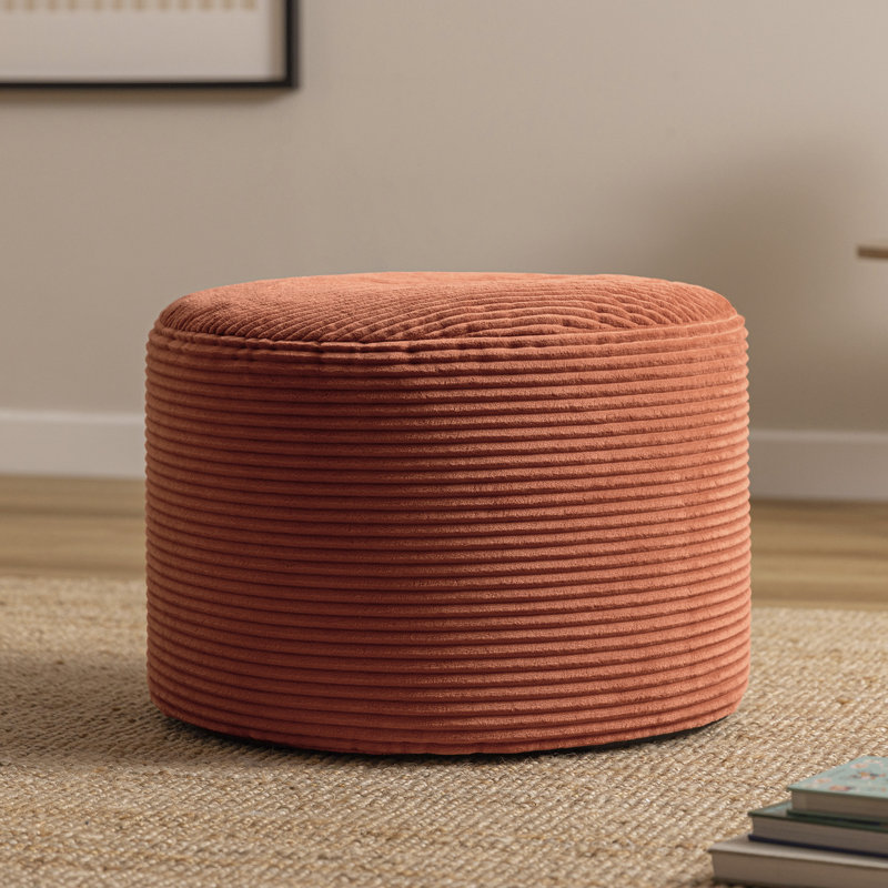 Soul 55Cm Round Pouffe, Orange