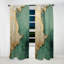 Peinture or et vert Fusion II - Rideau abstrait occultant avec peinture abstraite - 1 panneau-107808365