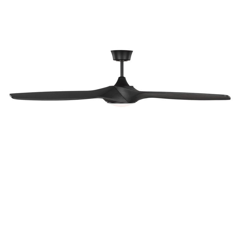Selen Smart LED Ceiling Fan, Midnight Black, Midnight Black, 60" Wide