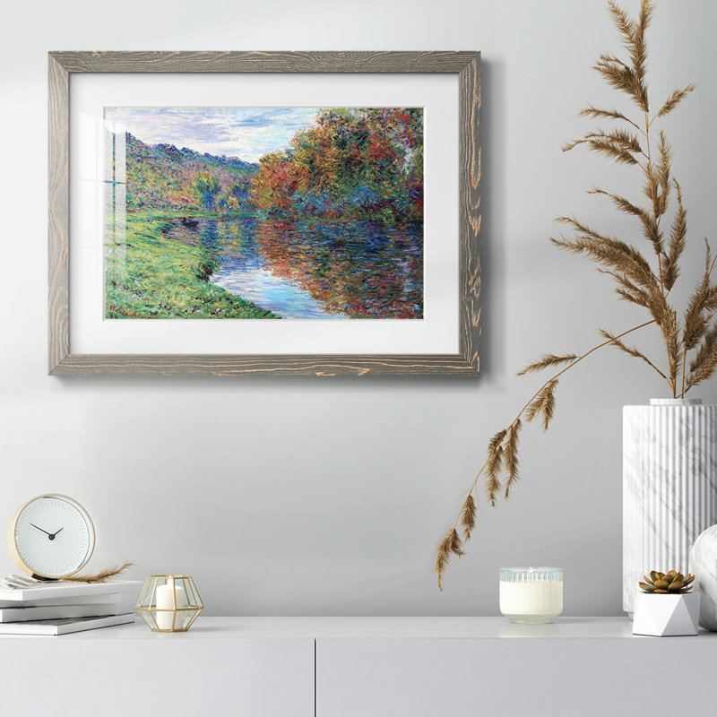 Le petit bras de Jeufosse, automne, 1884, H 26 po x l 38 po, Gris
