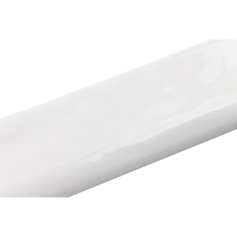 Brookline White 2x10 Polished Ceramic Bullnose Tile
