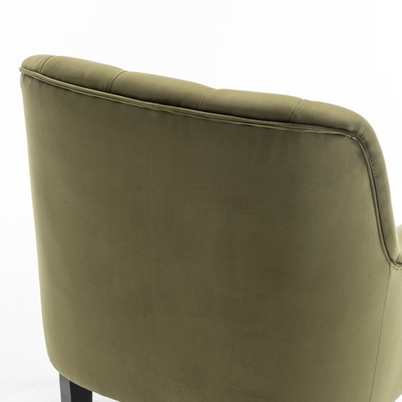 Edgeley Velvet Tufted Armchair, Sage Green