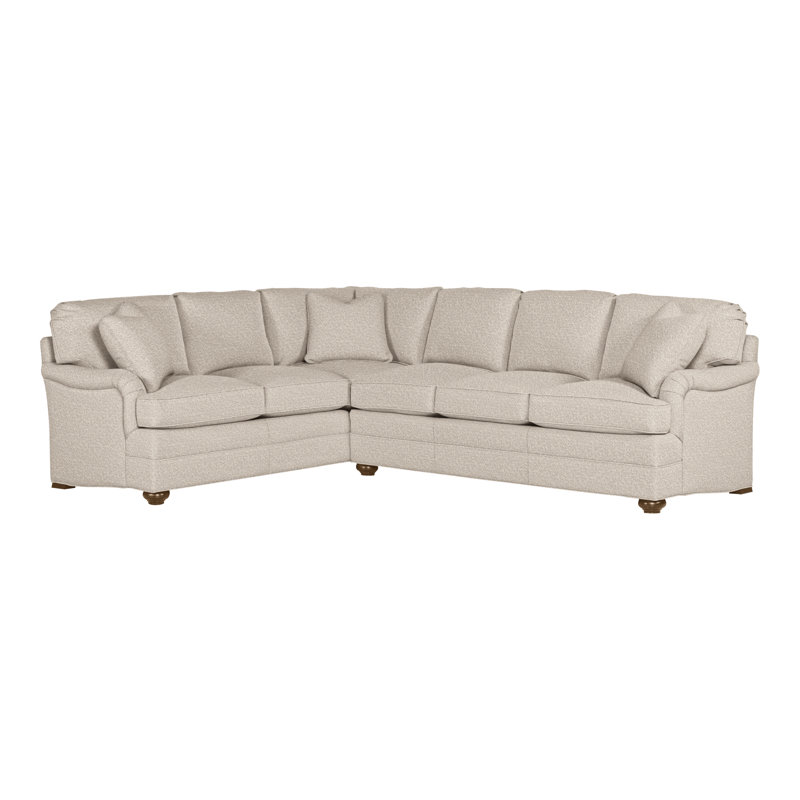 American Bungalow 2-Piece East Lake L- Sectional, Nadia Steam, Havana
