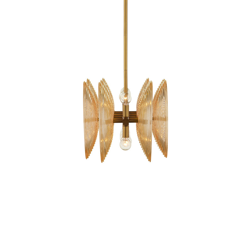 Whirlwind 10 - Light Chandelier, Pale Yellow