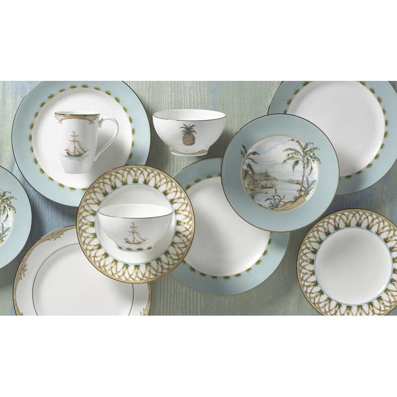 Assiettes à dîner Lenox British Colonial Tradewind, ensemble de 4