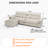 103.5" Modular Sectional Cloud Sofa With Deep Seat Couch,lattice Decored Design-1547422824-1547422820
